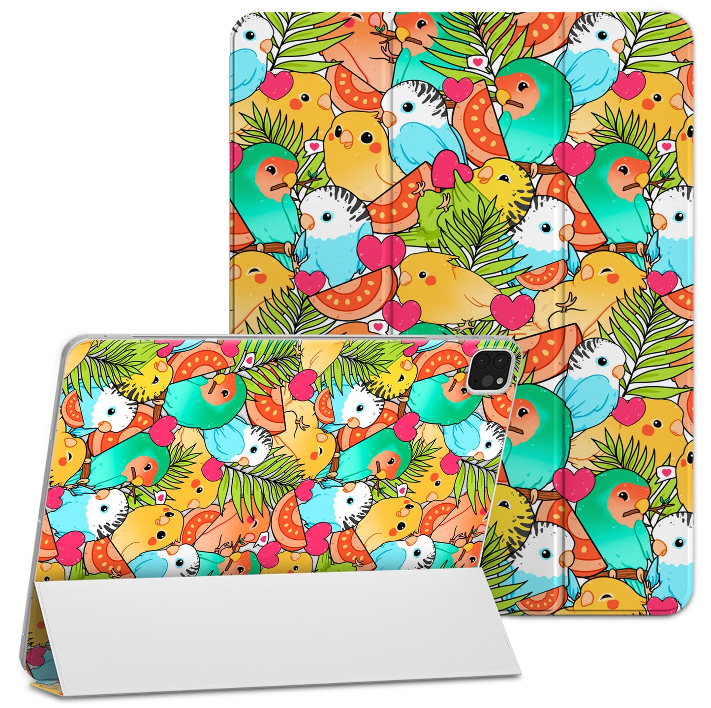 Cavka Apple iPad Smart Cover Colored Kawaii Parrots