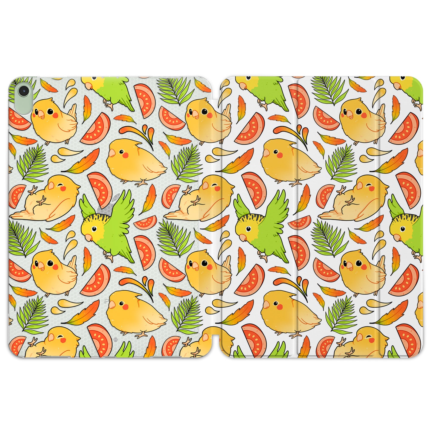 Cavka Apple iPad Smart Cover Yellow Kawaii Parrots