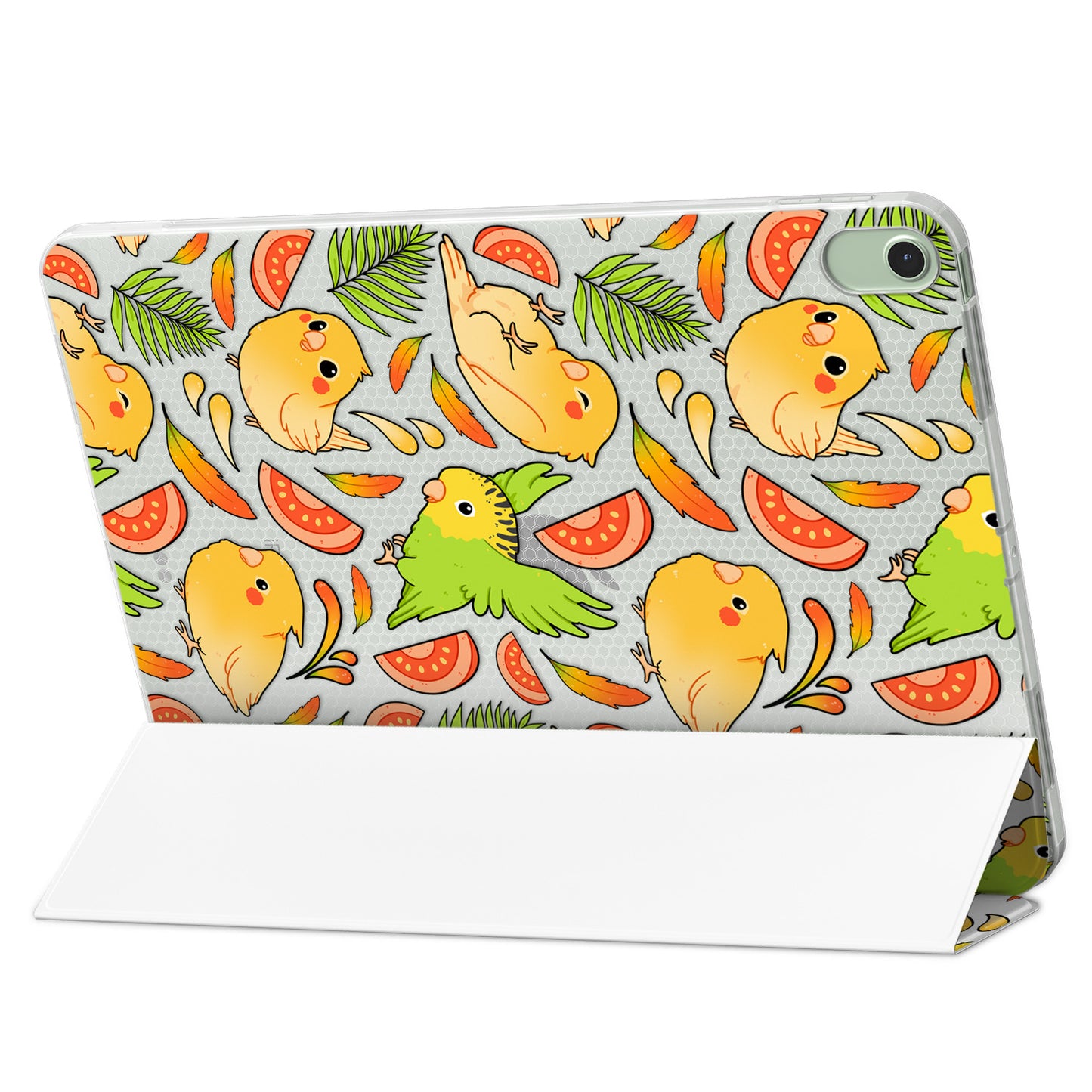 Cavka Apple iPad Smart Cover Yellow Kawaii Parrots