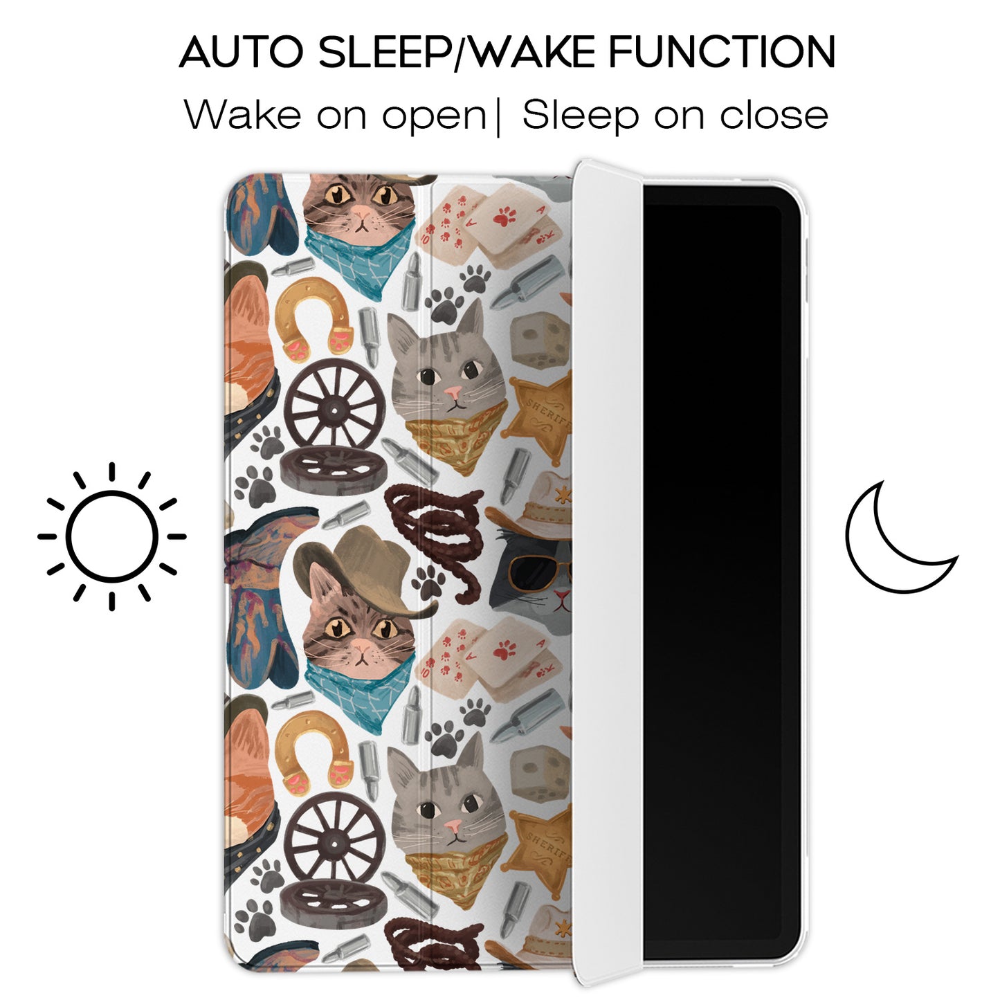 Cavka Apple iPad Smart Cover Cowboy Cats
