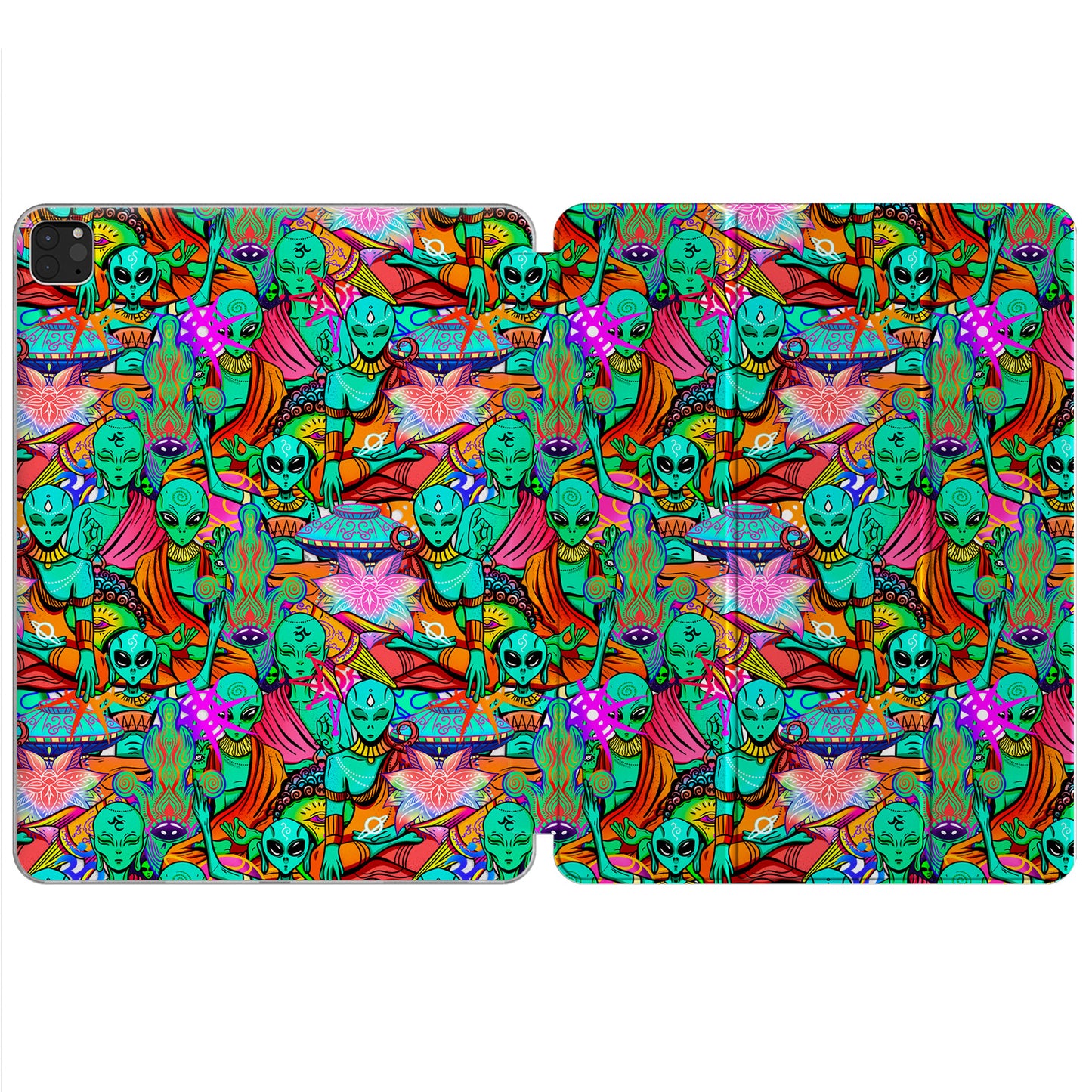 Cavka Apple iPad Smart Cover Green Spiritual Aliens