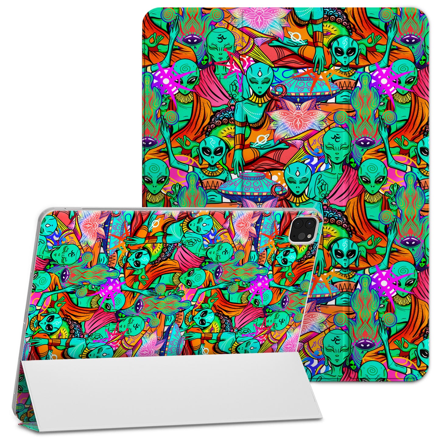 Cavka Apple iPad Smart Cover Green Spiritual Aliens