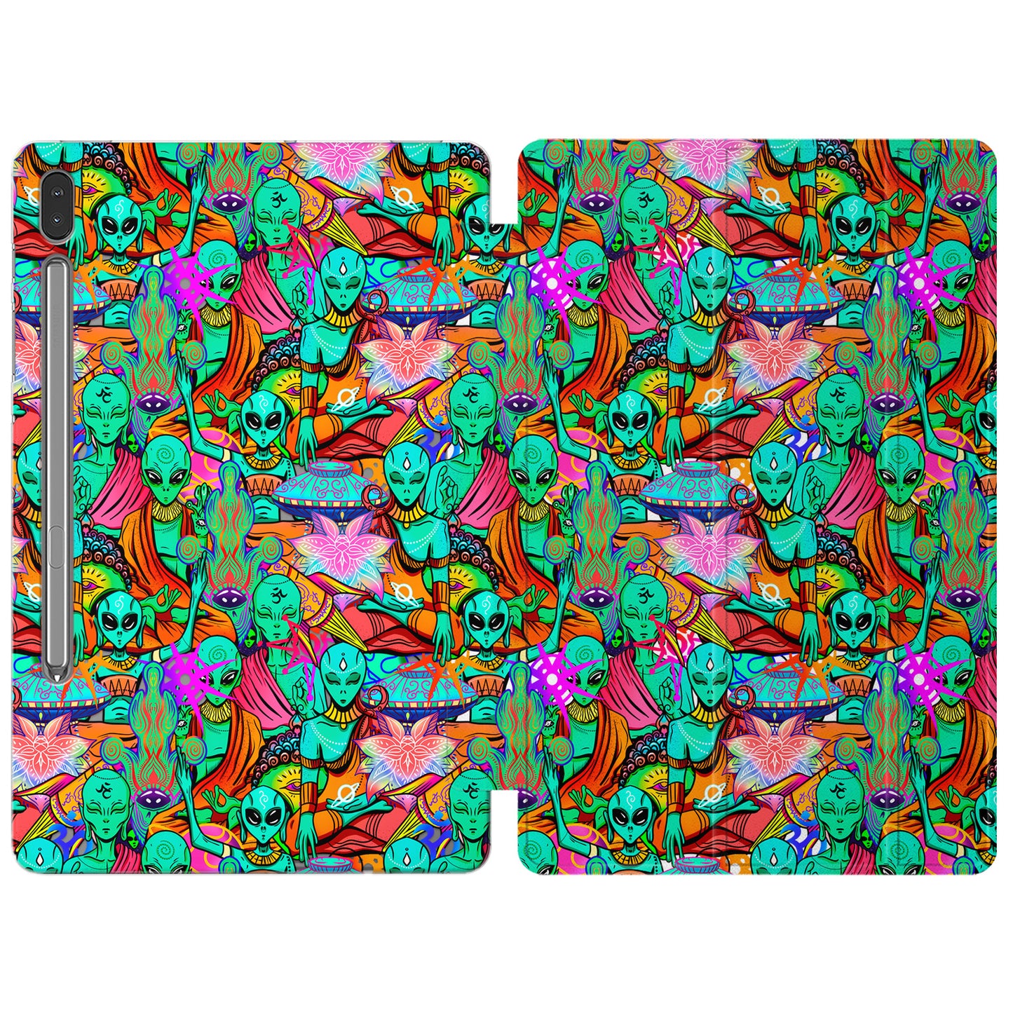 Cavka Apple iPad Smart Cover Green Spiritual Aliens