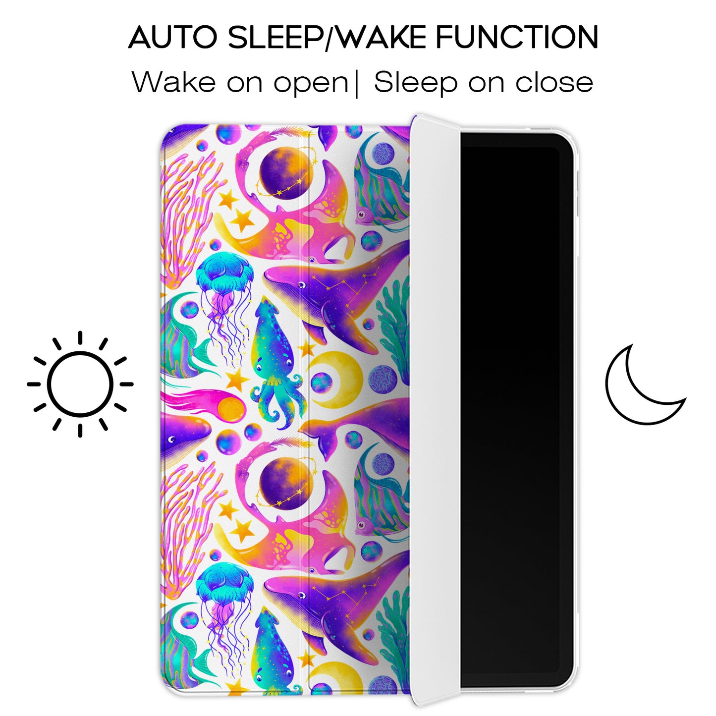 Cavka Apple iPad Smart Cover Colorful Cosmic Whales