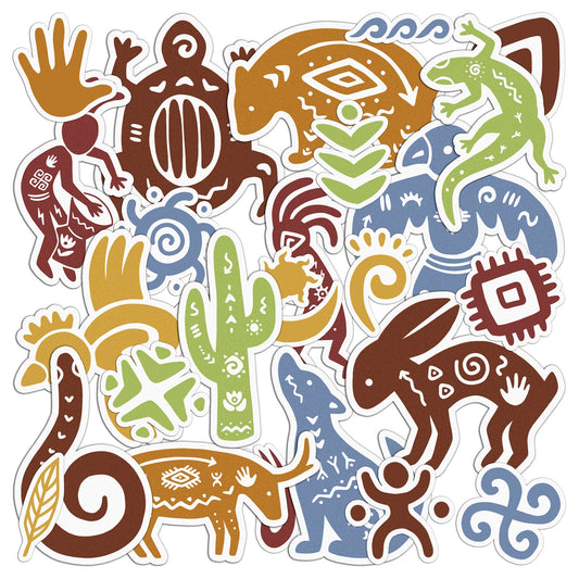 Cavka 28 PCS Sticker Pack for Laptop Tribal Symbols