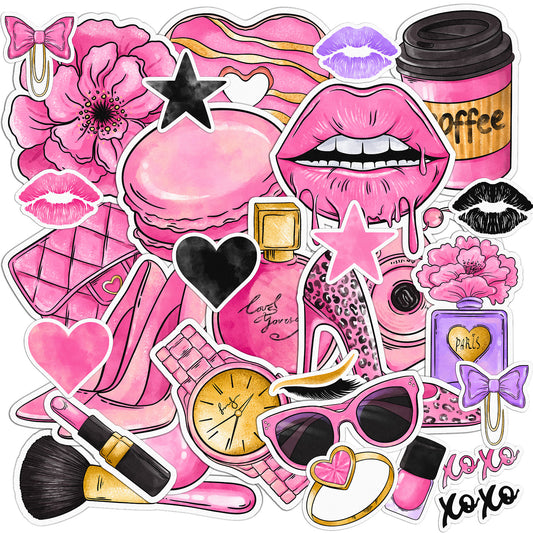 Cavka 31 PCS Sticker Pack for Laptop Glam
