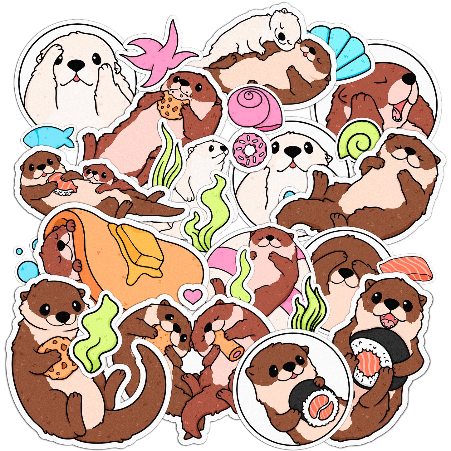 Cavka 33 PCS Sticker Pack for Laptop Cute Otters