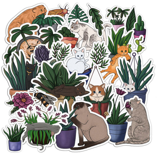 Cavka 23 PCS Sticker Pack for Laptop Yummy Plants