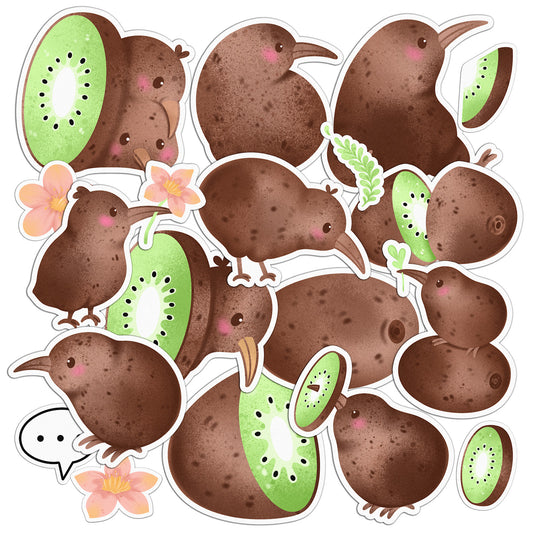 Cavka 18 PCS Sticker Pack for Laptop Kiwi Fruit