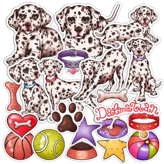 Cavka 22 PCS Sticker Pack for Laptop Dalmatian Dog