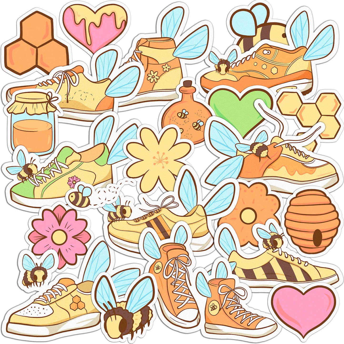 Cavka 23 PCS Sticker Pack for Laptop Cute Bumblebees