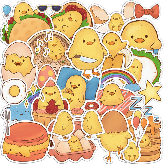 Cavka 34 PCS Sticker Pack for Laptop Yellow Chick