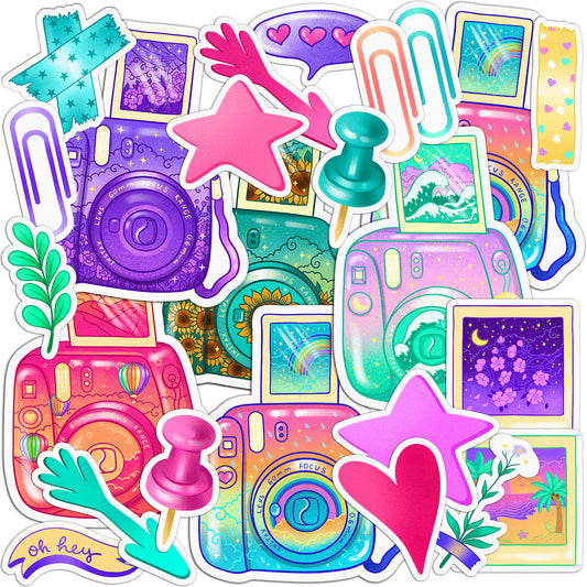 Cavka 30 PCS Sticker Pack for Laptop Summer Memories