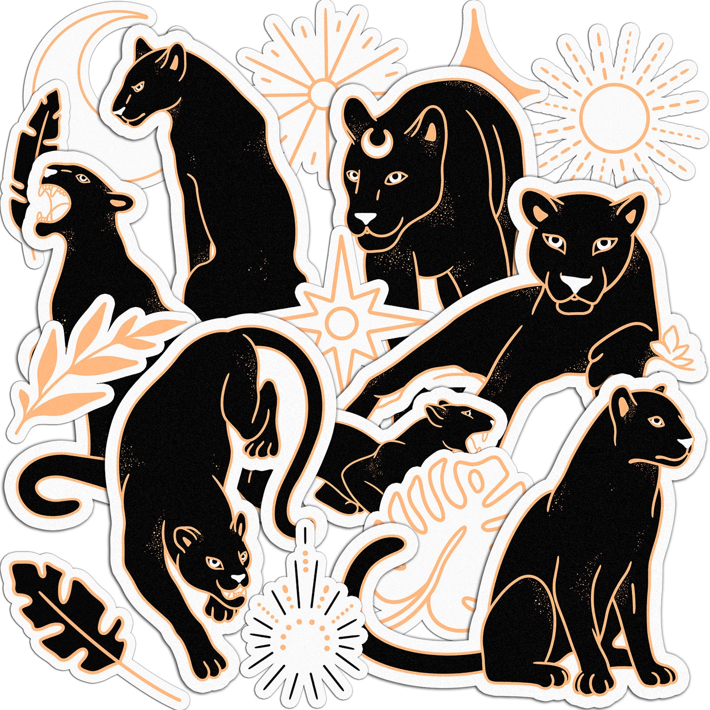 Cavka 19 PCS Sticker Pack for Laptop Aesthetic Panther