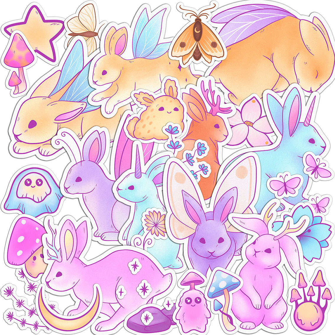 Cavka 29 PCS Sticker Pack for Laptop Magic Bunny