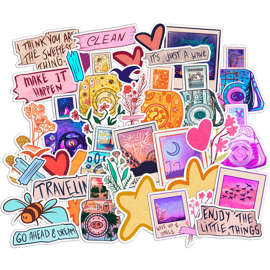 Cavka 42 PCS Sticker Pack for Laptop Travelling