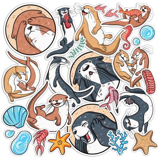 Cavka 23 PCS Sticker Pack for Laptop River Otters