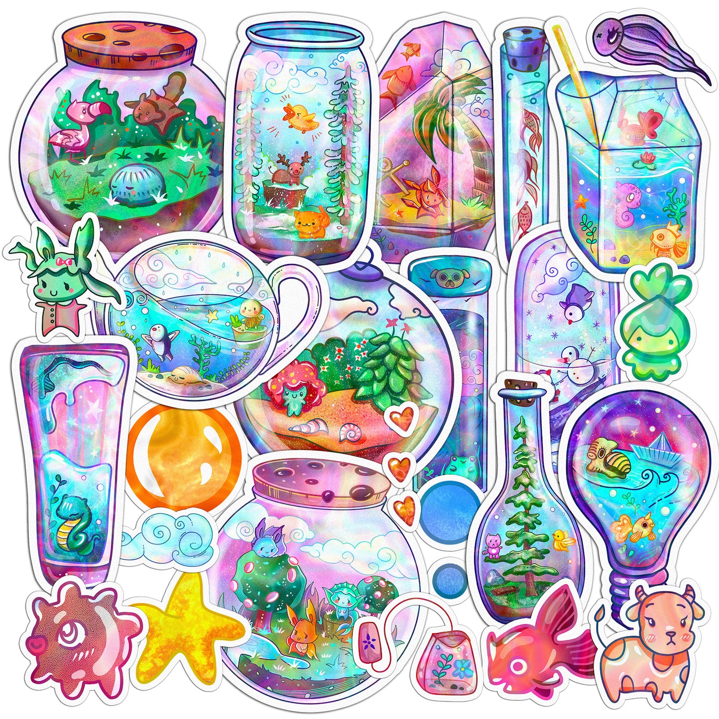 Cavka 24 PCS Sticker Pack for Laptop Fantasy World