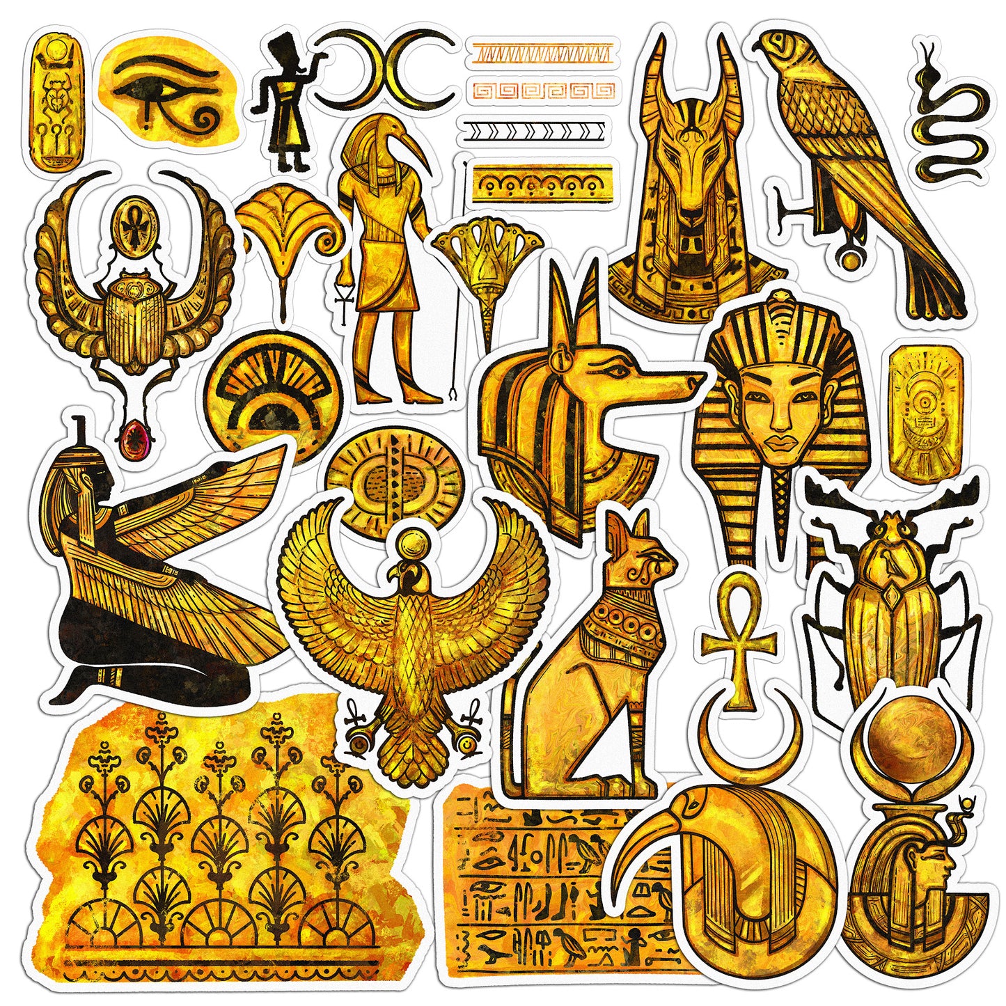 Cavka 30 PCS Sticker Pack for Laptop Ancient Egypt