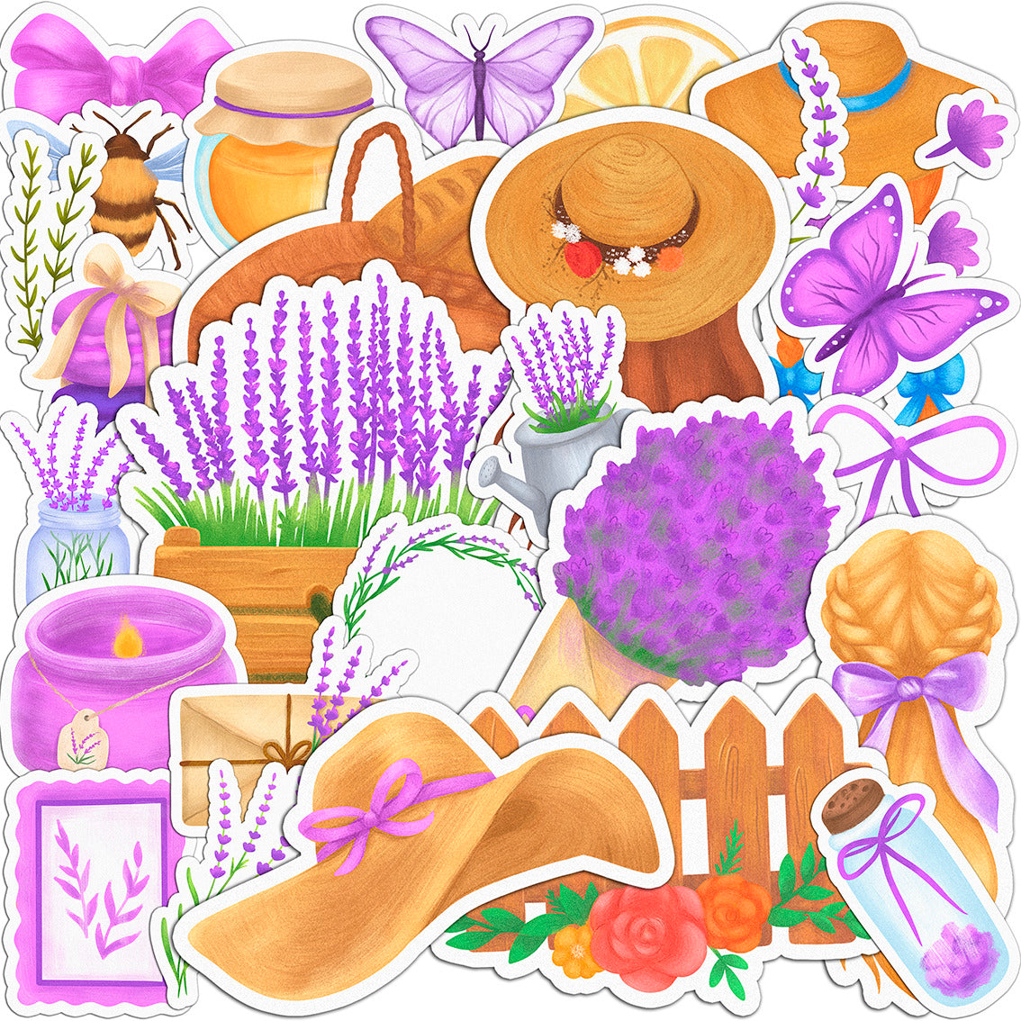 Cavka 27 PCS Sticker Pack for Laptop Provence