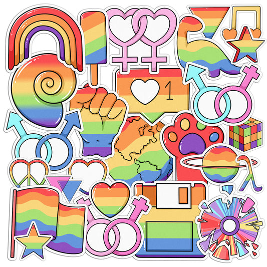 Cavka 27 PCS Sticker Pack for Laptop LGBTQ