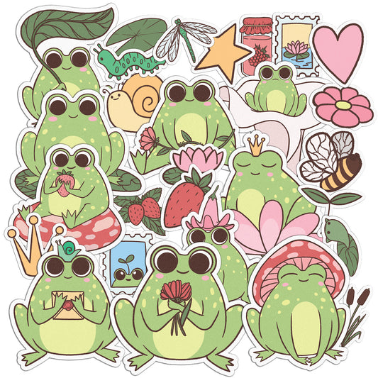 Cavka 29 PCS Sticker Pack for Laptop Cartoon Froggy