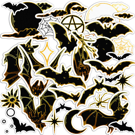 Cavka 32 PCS Sticker Pack for Laptop Gothic Bats