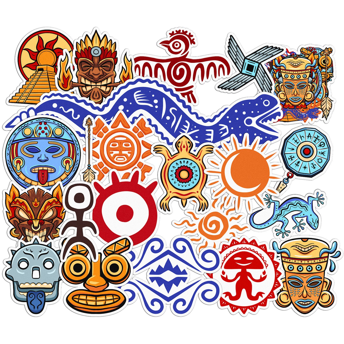 Cavka 20 PCS Sticker Pack for Laptop Mayan Gods