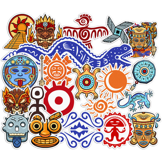 Cavka 20 PCS Sticker Pack for Laptop Mayan Gods