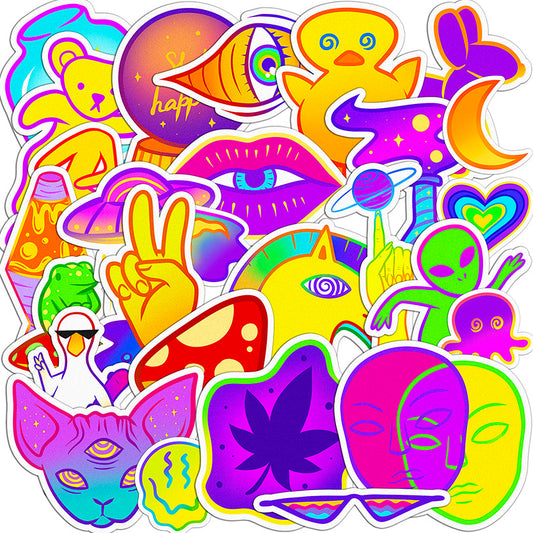 Cavka 29 PCS Sticker Pack for Laptop Trippy Dope