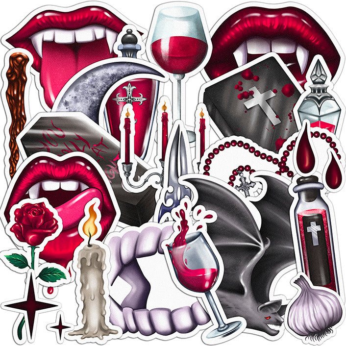 Cavka 23 PCS Sticker Pack for Laptop Dracula Aesthetic