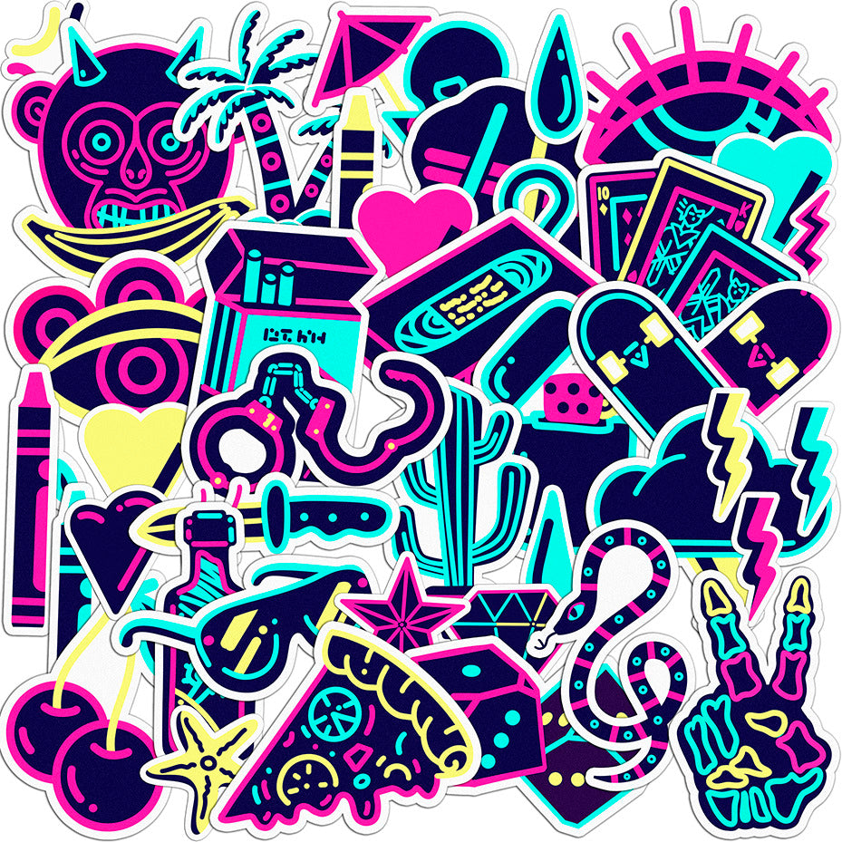 Cavka 40 PCS Sticker Pack for Laptop Cool Vibes
