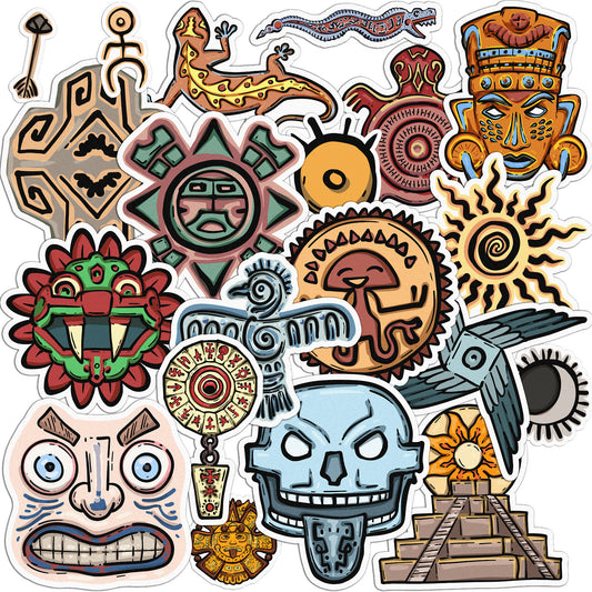 Cavka 20 PCS Sticker Pack for Laptop Maya Civilization