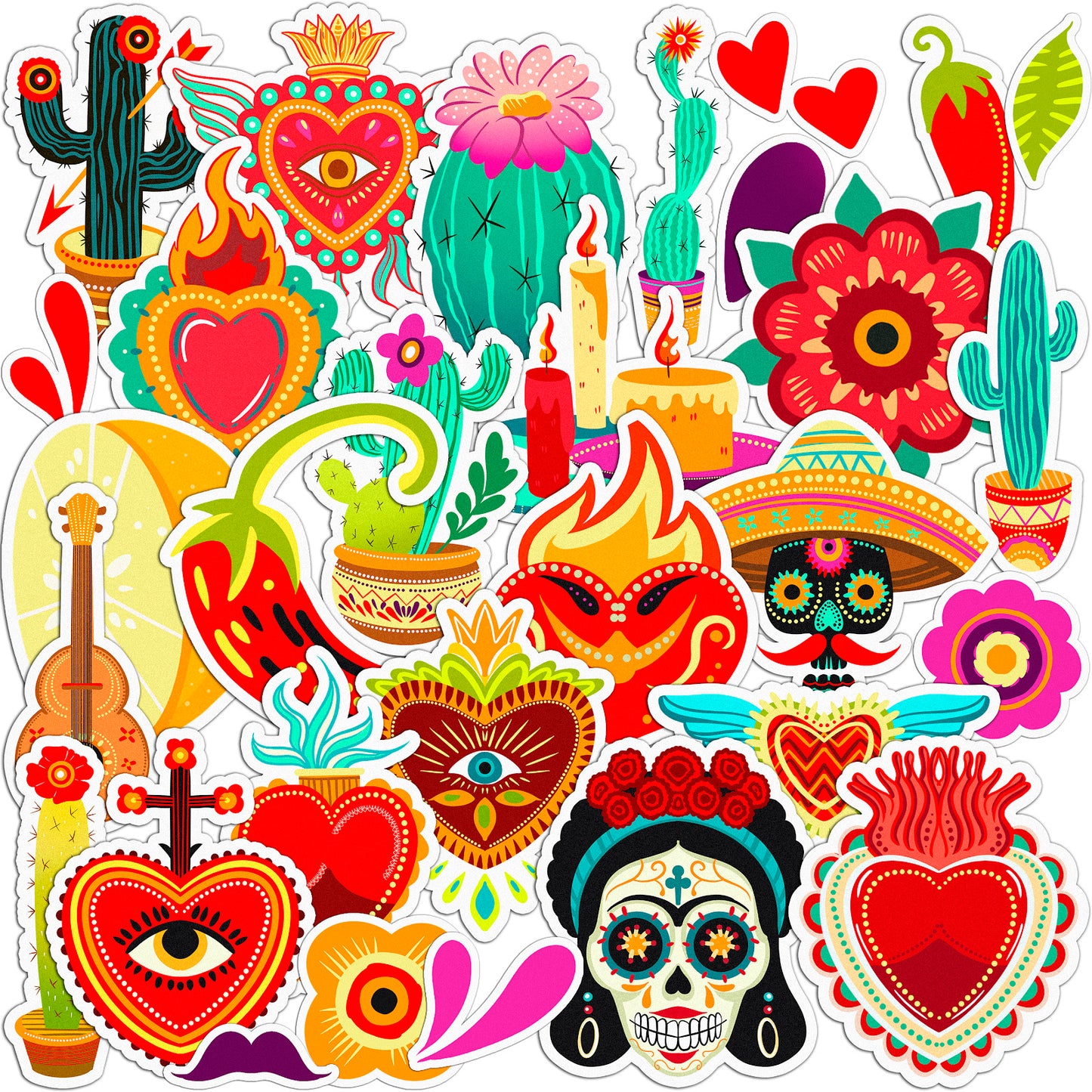 Cavka 30 PCS Sticker Pack for Laptop Mexican Party