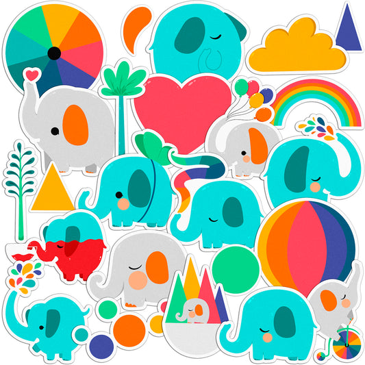 Cavka 24 PCS Sticker Pack for Laptop Baby Elephant