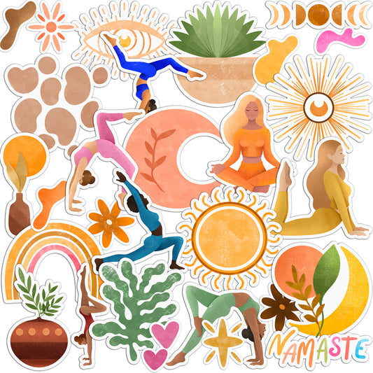 Cavka 29 PCS Sticker Pack for Laptop Yoga Girl