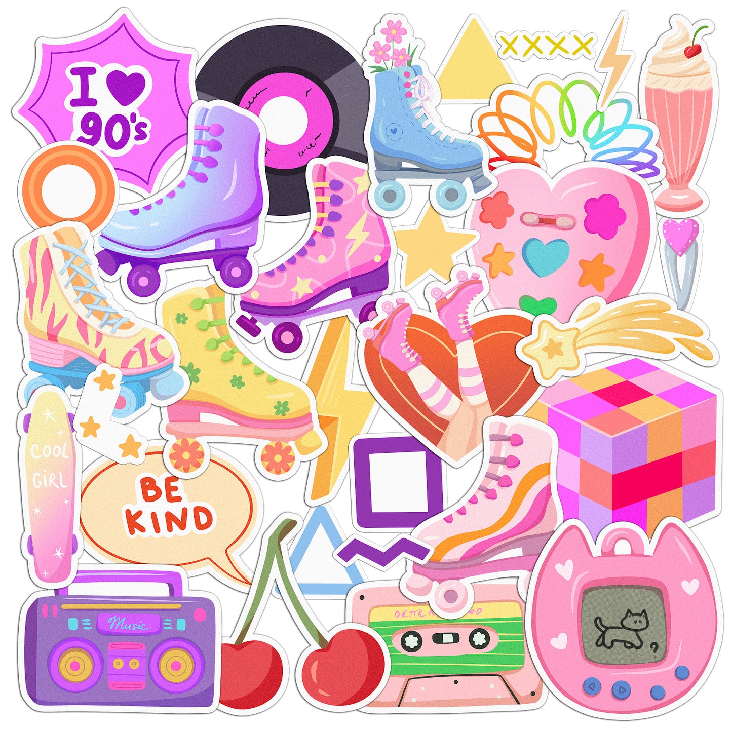 Cavka 31 PCS Sticker Pack for Laptop 90's Kid