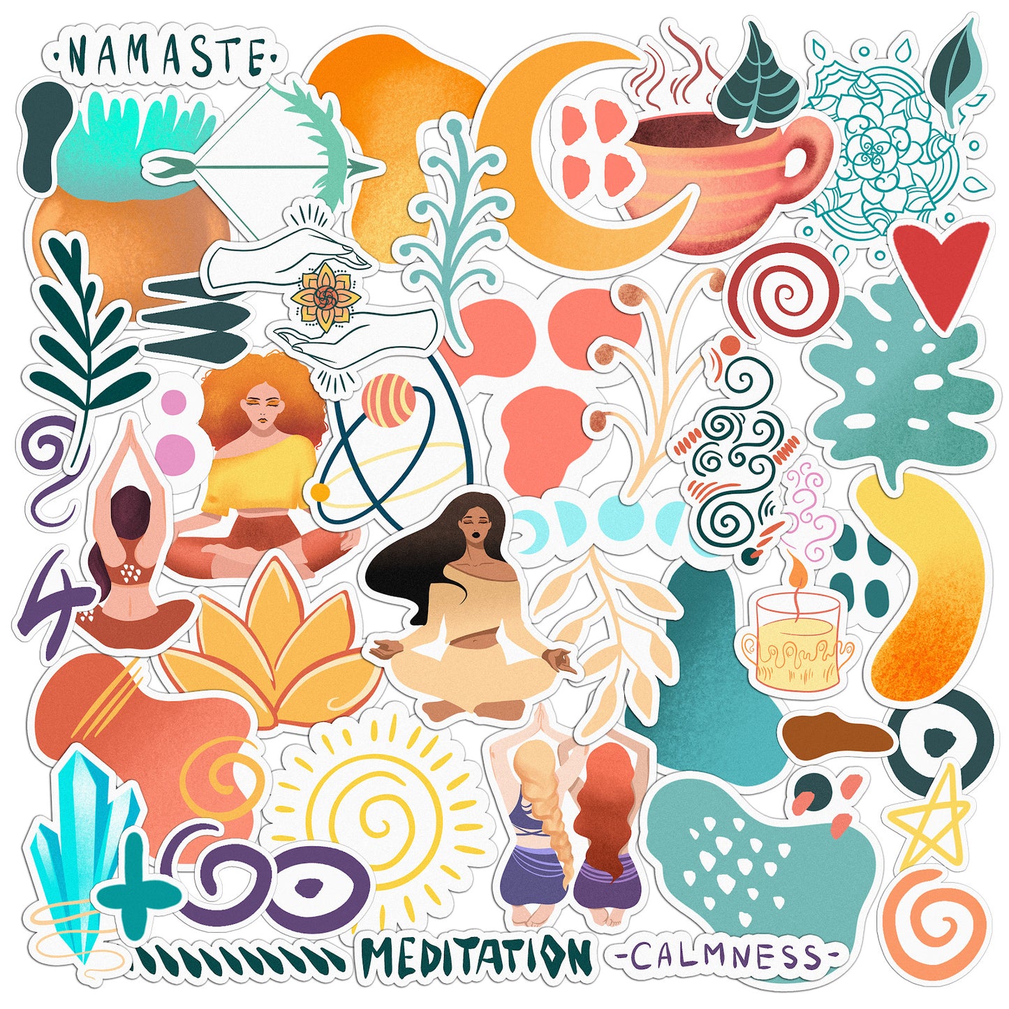 Cavka 51 PCS Sticker Pack for Laptop Yoga Girl