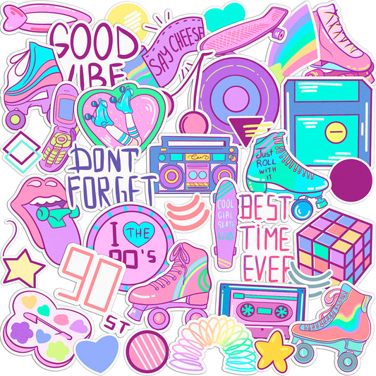 Cavka 38 PCS Sticker Pack for Laptop 90s