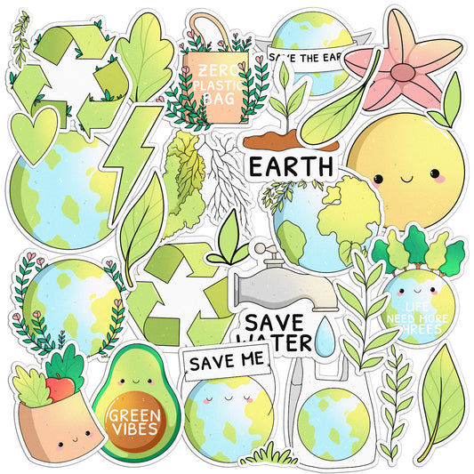 Cavka 31 PCS Sticker Pack for Laptop Save the Earth