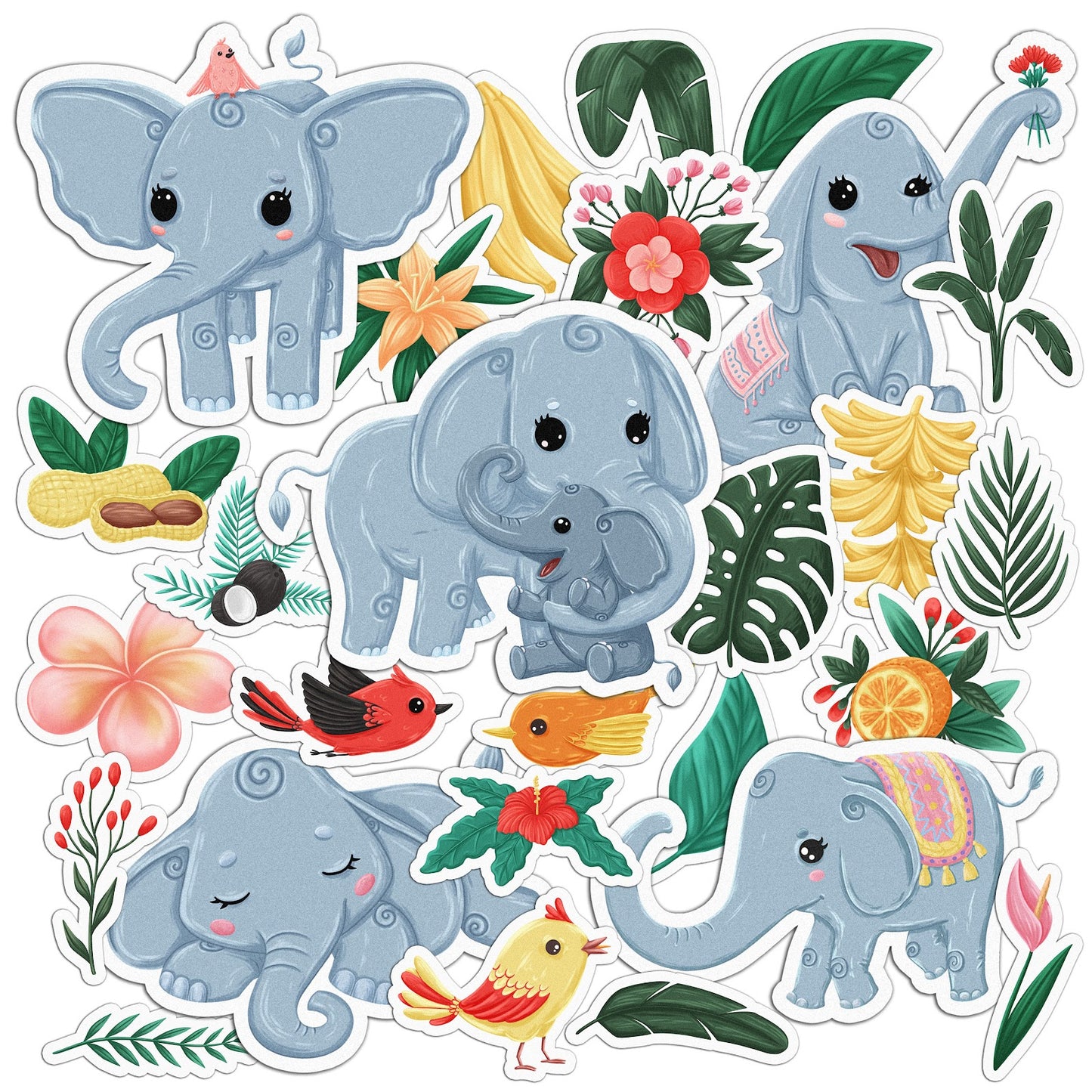 Cavka 29 PCS Sticker Pack for Laptop Baby Elephant