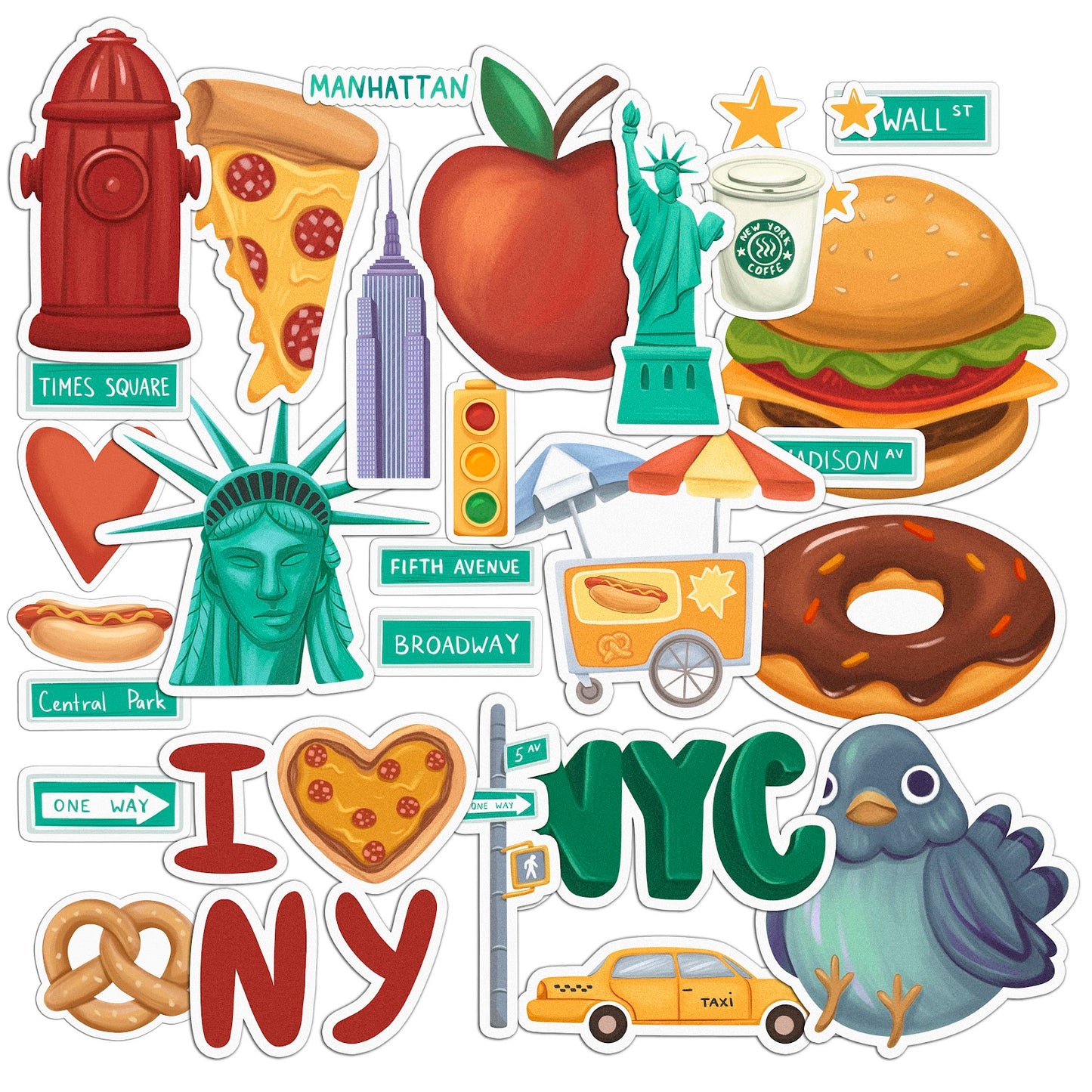 Cavka 31 PCS Sticker Pack for Laptop NYC