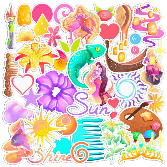 Cavka 41 PCS Sticker Pack for Laptop Rapunzel