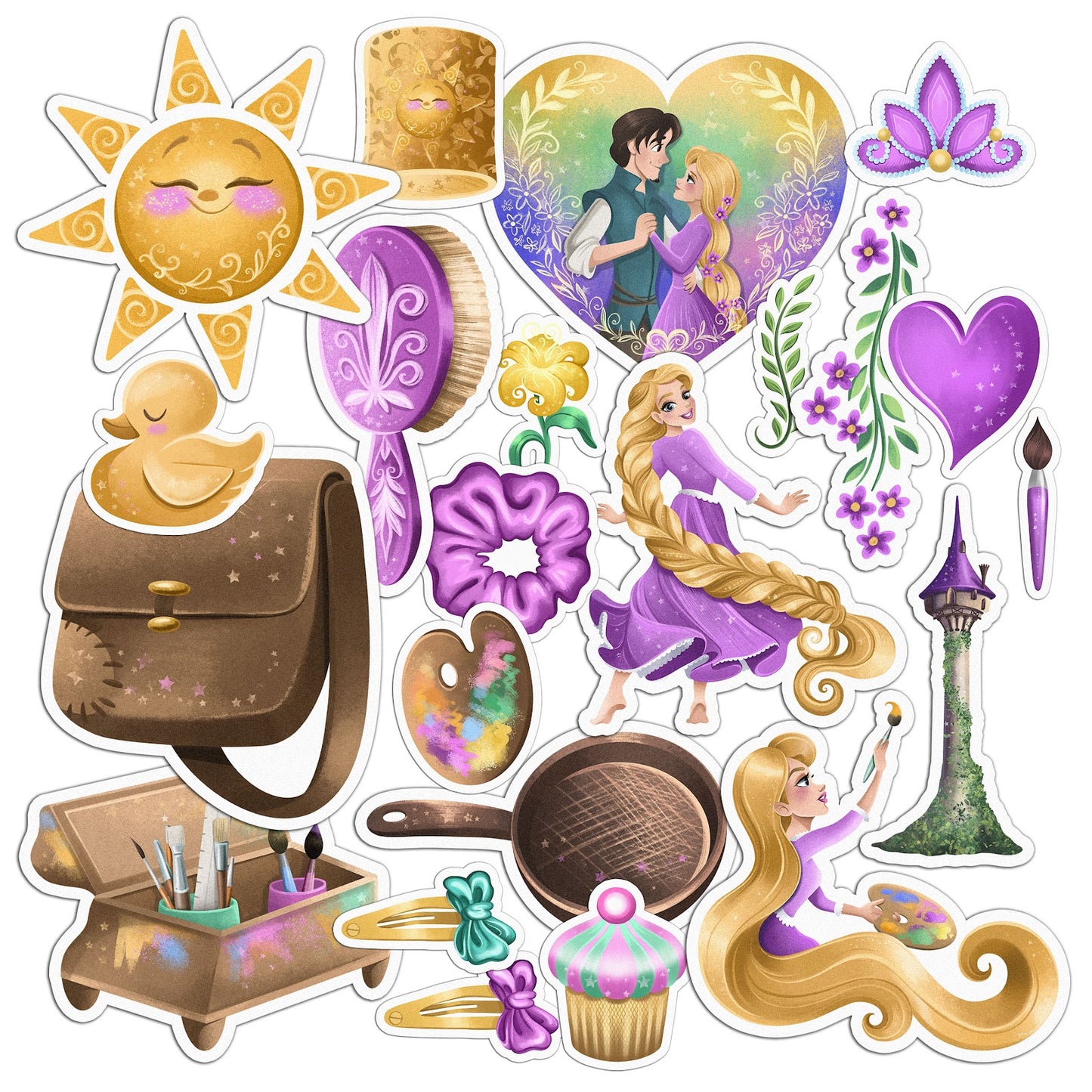 Cavka 22 PCS Sticker Pack for Laptop Rapunzel