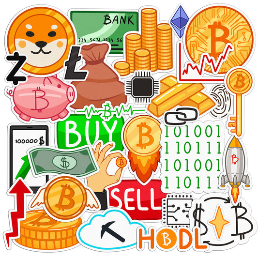 Cavka 32 PCS Sticker Pack for Laptop Coin King