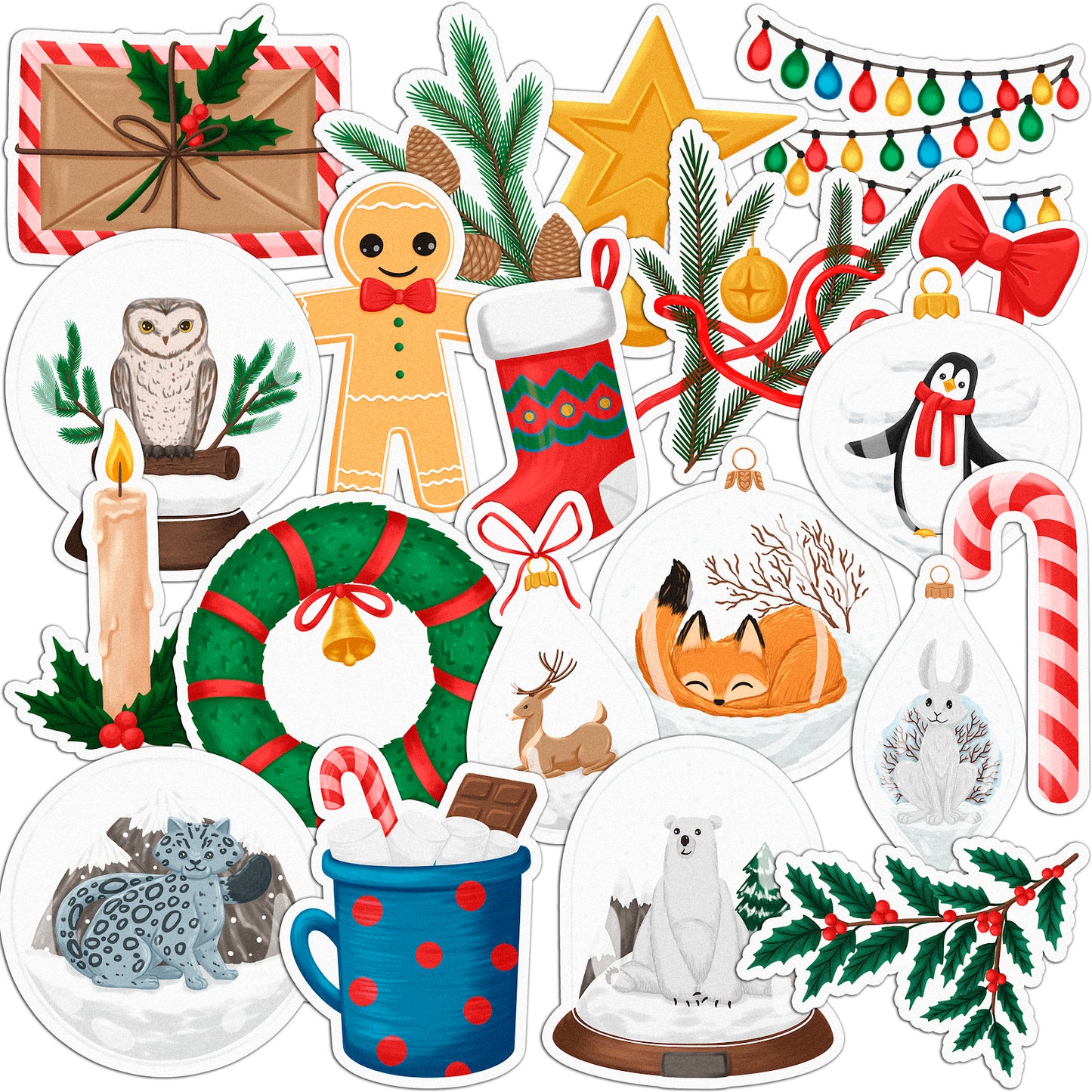 Cavka 21 PCS Sticker Pack for Laptop Christmas Trinkets