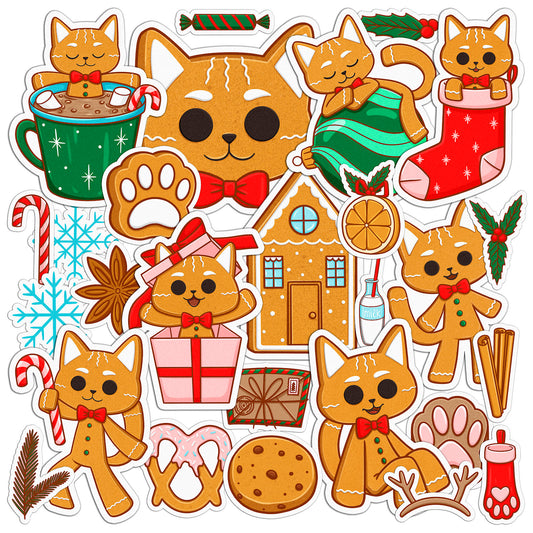 Cavka 27 PCS Sticker Pack for Laptop Ginger Cat