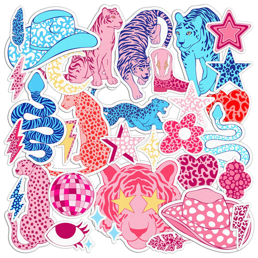 Cavka 32 PCS Sticker Pack for Laptop Pink Panther