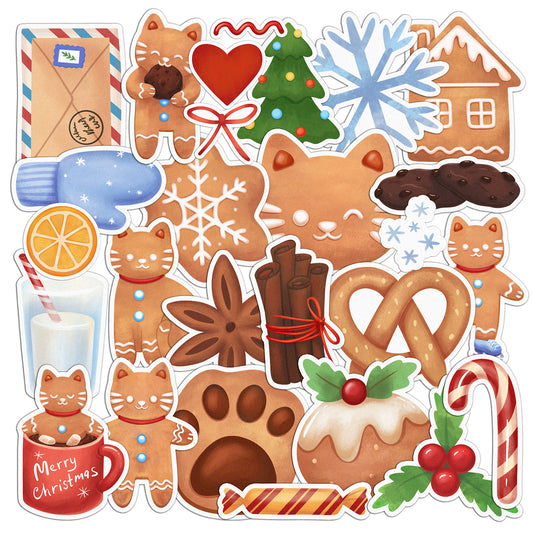 Cavka 26 PCS Sticker Pack for Laptop Ginger Cat