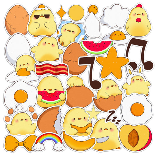 Cavka 34 PCS Sticker Pack for Laptop Baby Chick